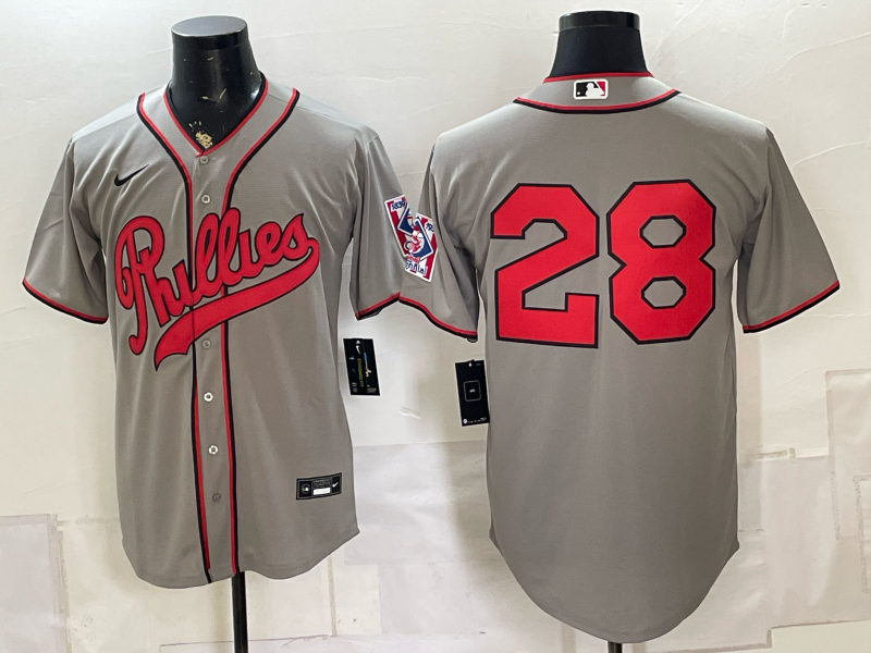 Men 2026 Philadelphia Phillies #28 grey Game Nike MLB Jersey 08040->philadelphia phillies->MLB Jersey